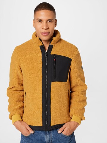 Petrol Industries Fleece Jacket in Beige: front
