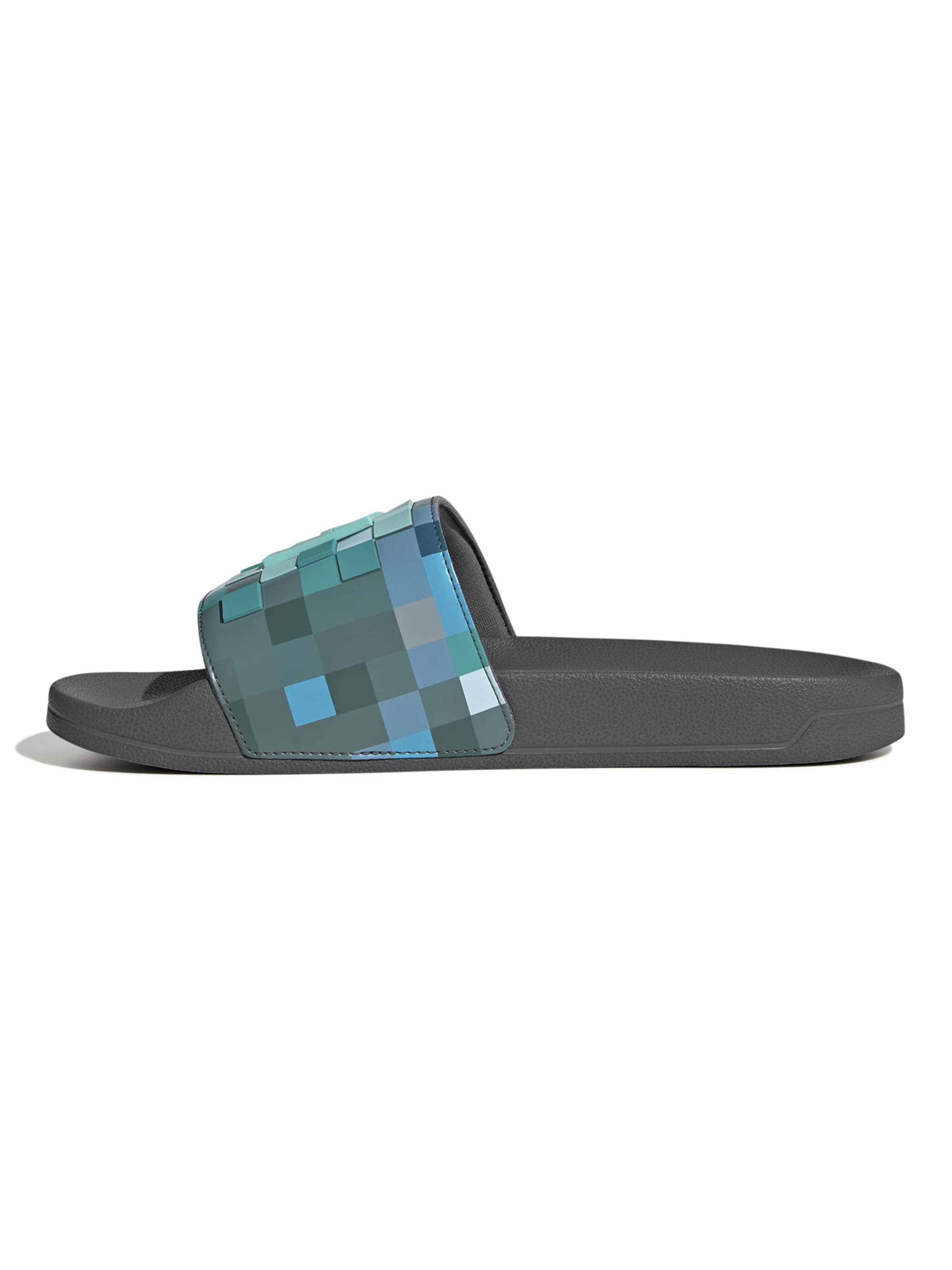 Saboți 'ADILETTE - MINECRAFT' de la ADIDAS SPORTSWEAR pe gri