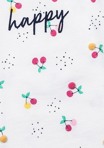 MINOTI Shirt 'HAPPY POM POMS' in White