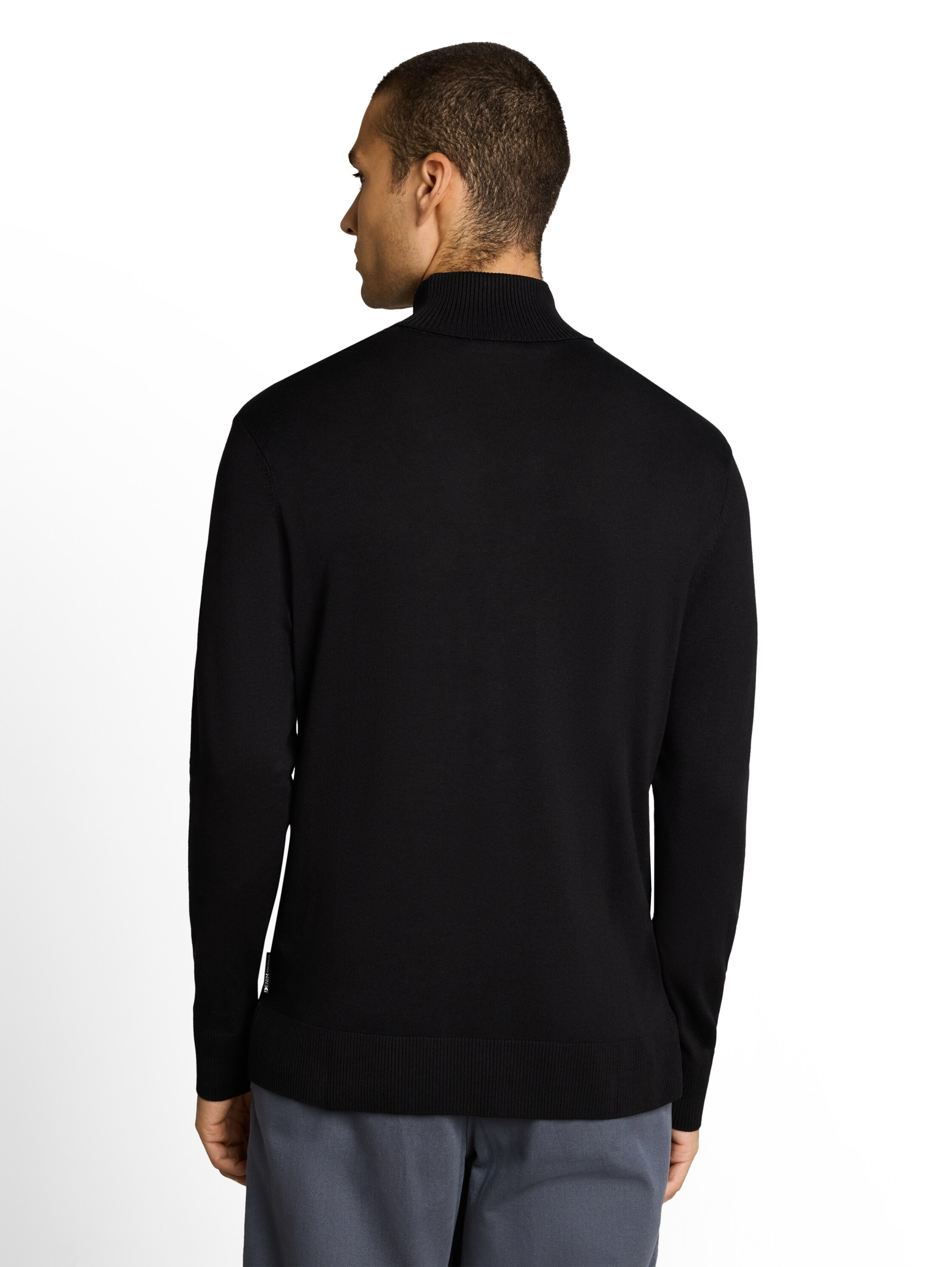 TOM TAILOR DENIM Sweater in Black