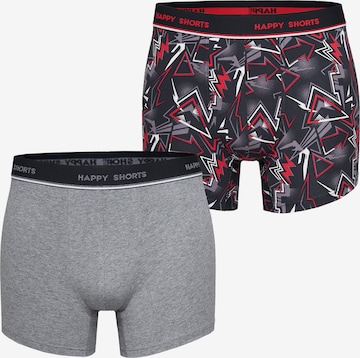 Happy Shorts Boxershorts ' Solids ' in Grijs: voorkant