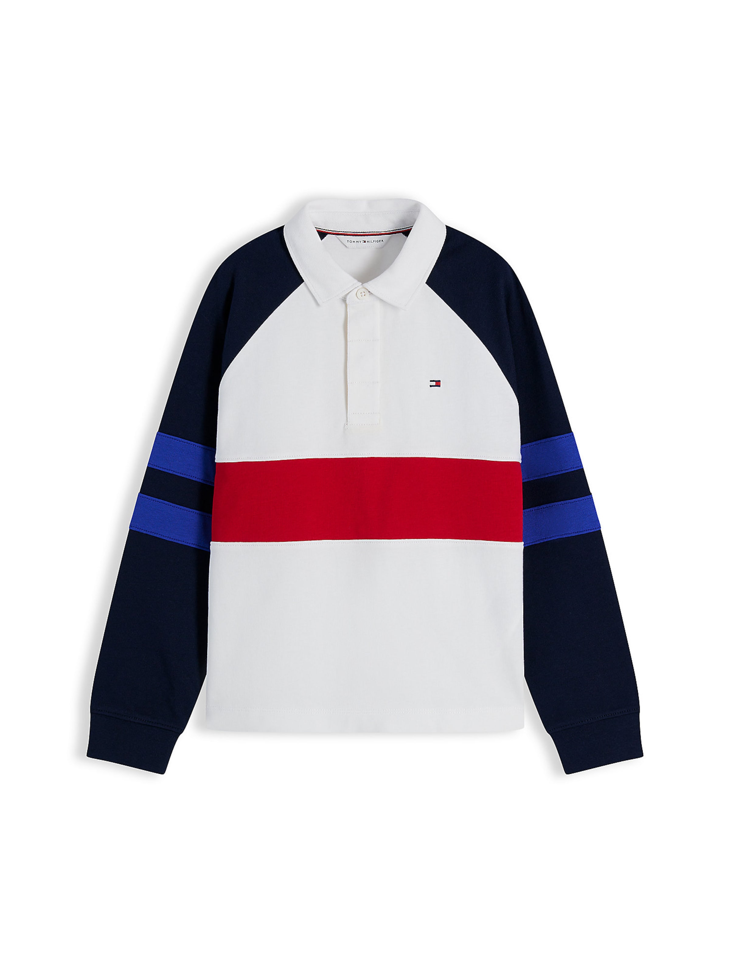 TOMMY HILFIGER Poloshirt in blau / navy / rot / weiß, Produktansicht
