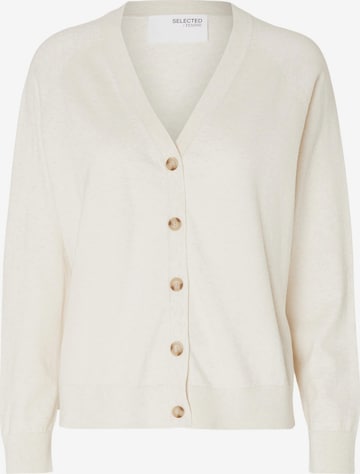 Cardigan SELECTED FEMME en beige : devant