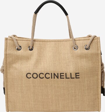 Coccinelle Torba shopper w kolorze beżowy: przód