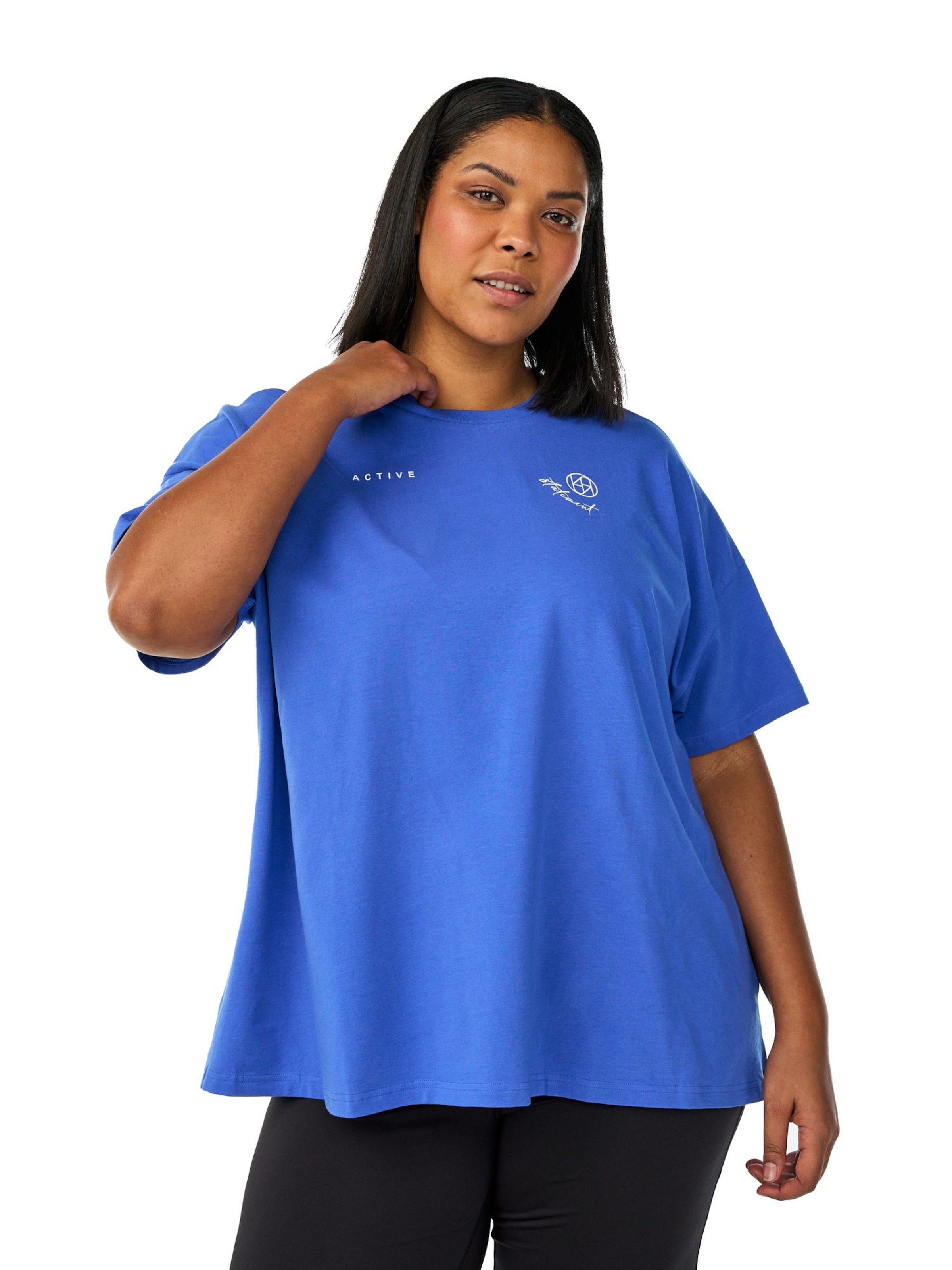 Active by Zizzi Funktionsbluse 'Acenja' i blå: forside