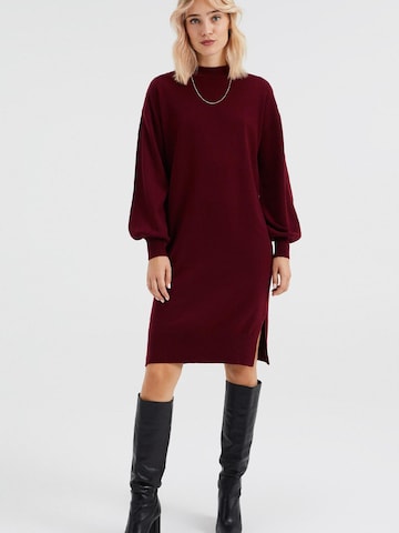 WE Fashion Knitted dress in Red