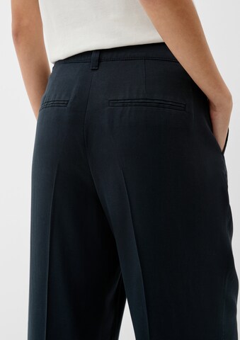 Wide Leg Pantalon à plis s.Oliver en gris