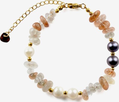 Nemomatheo Armband 'Mondlicht – Natursteinarmband mit Süßwasserperle' in 18-23 cm in gold, Produktansicht