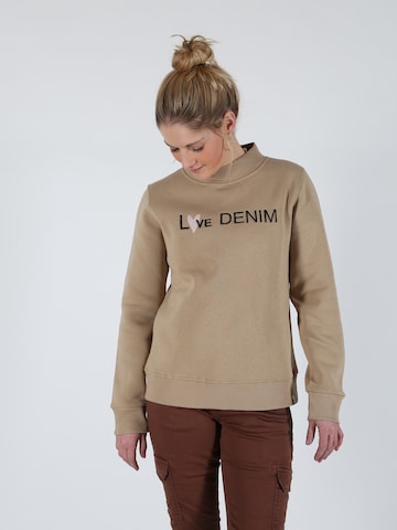 Miracle of Denim Sweatshirt in Bruin: voorkant