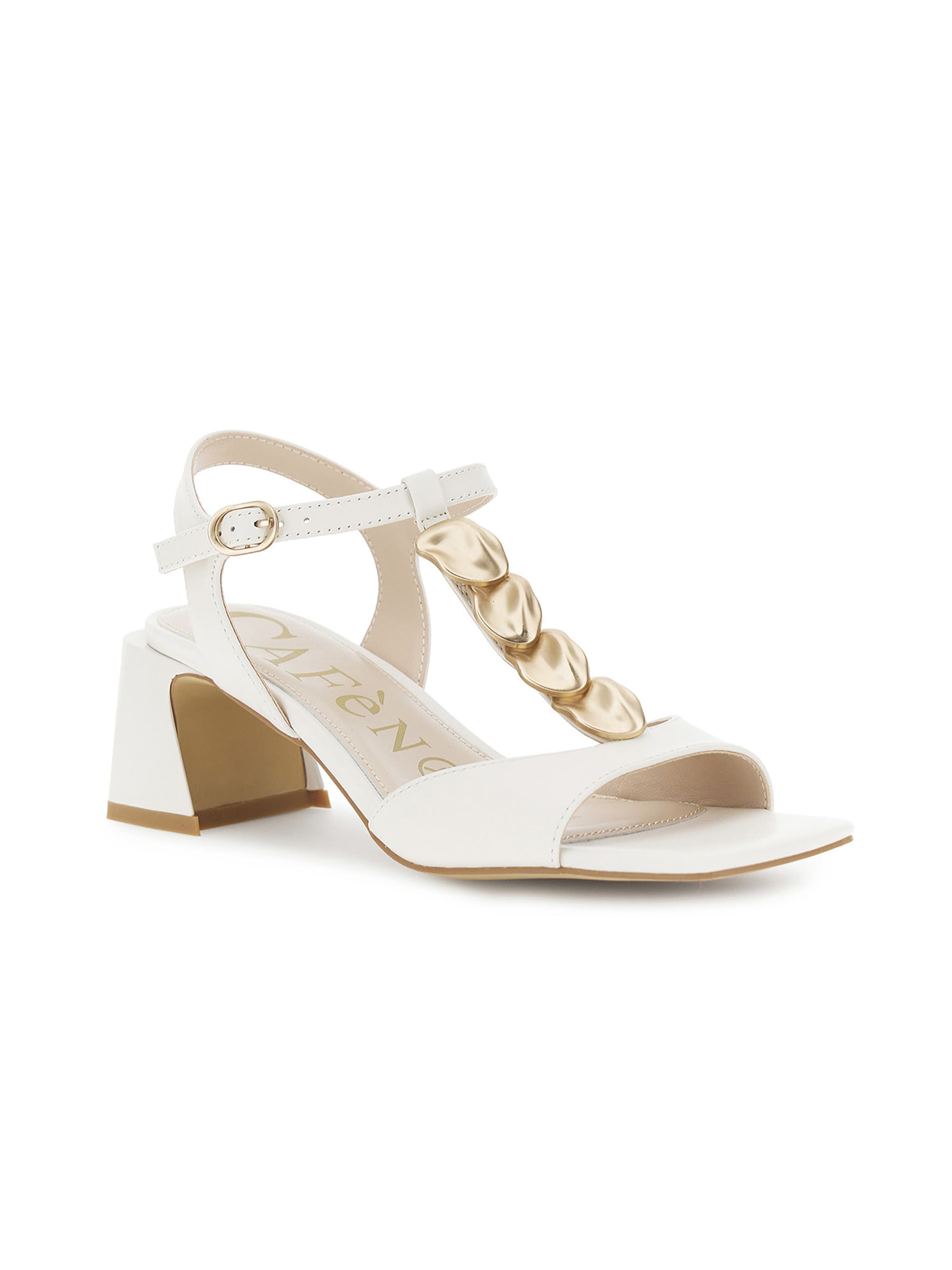 CAFè NOIR Sandalen met riem in Beige
