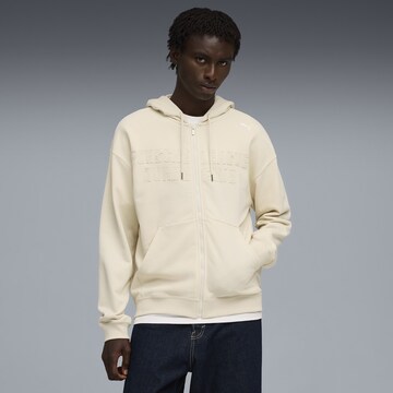 PUMA Sportsweatjacke 'Puma x Porsche Legacy' in Weiß: Vorderseite