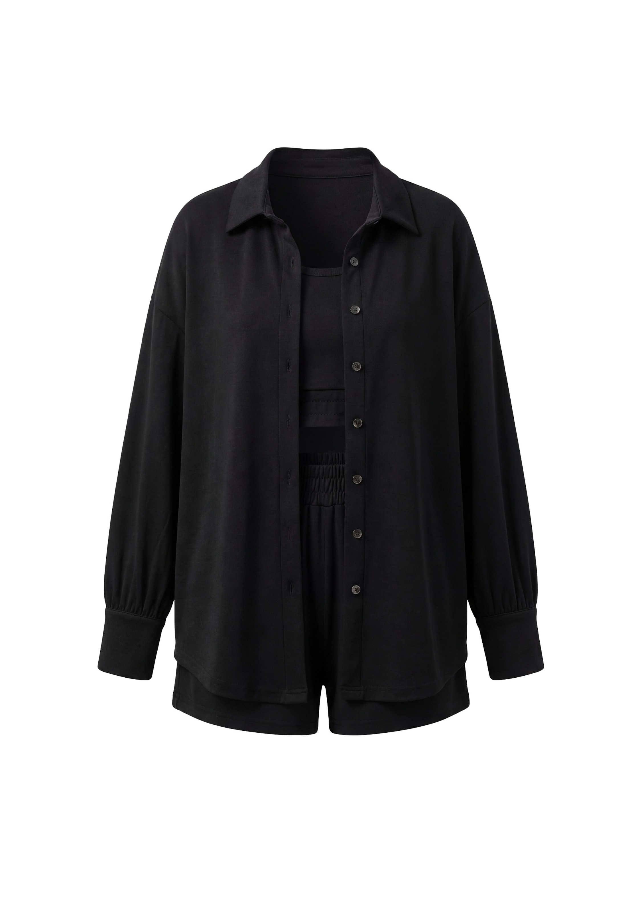 Tenue d'intérieur faina en noir : devant
