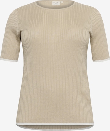 Pull-over 'Izzy' KAFFE CURVE en beige : devant