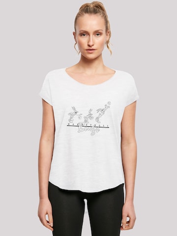 F4NT4STIC T-Shirt 'Looney Tunes Basketball Bugs' in Weiß: predná strana