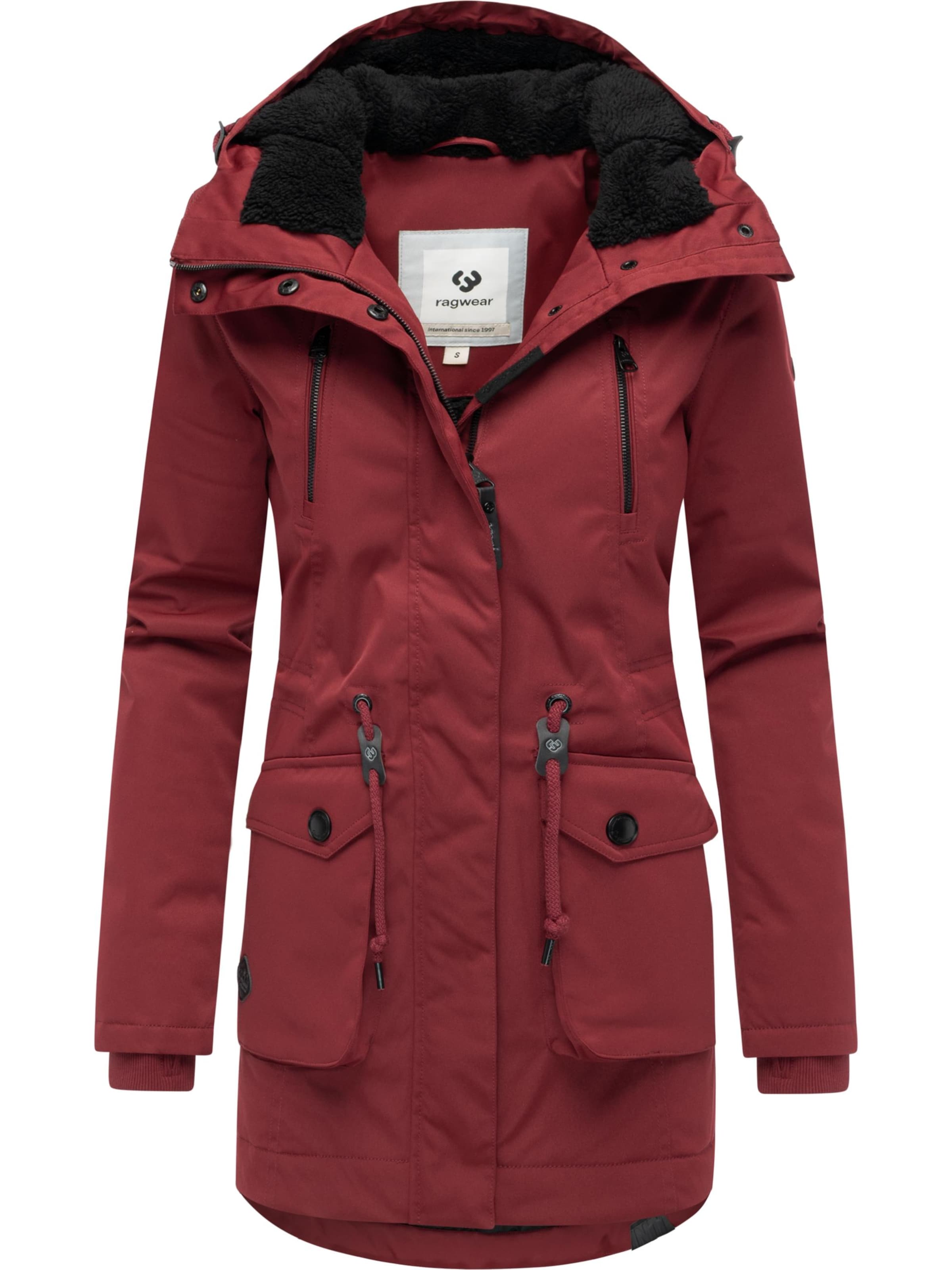 Ragwear Winter Jacket 'Ellsa' in Red