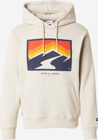 Sweat-shirt 'JJEXPLORER' JACK & JONES en gris : devant