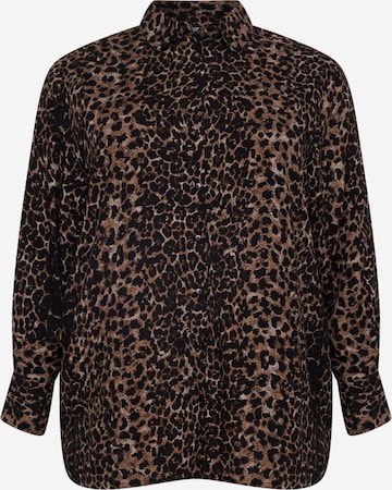 Vero Moda Curve Pluus 'KITTIE', värv must: eest vaates