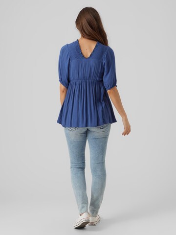 MAMALICIOUS Blouse 'FELICIA TESS' in Blauw