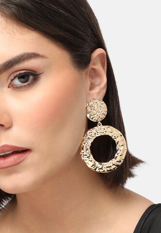 Boucles d'oreilles 'Cheyanne' SOHI en or : devant