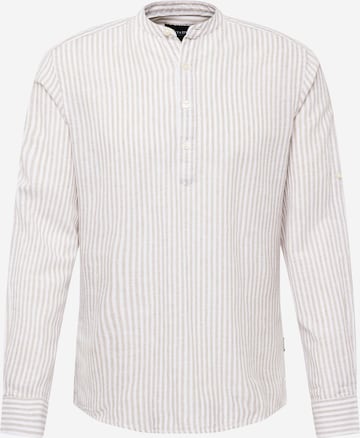 Coupe slim Chemise 'CAIDEN' Only & Sons en beige : devant