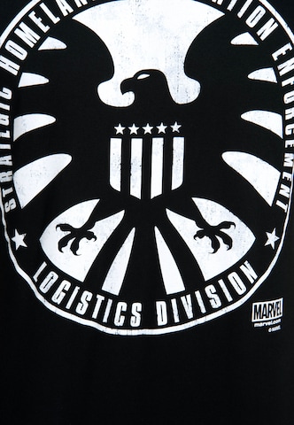 LOGOSHIRT T-Shirt "S.H.I.E.L.D." in Schwarz