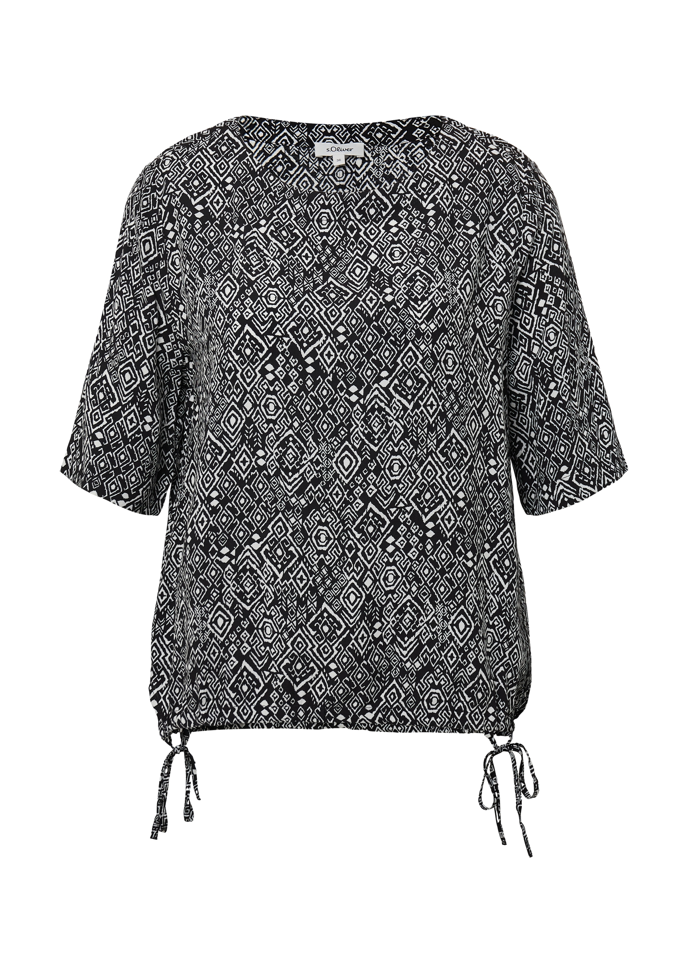 s.Oliver Bluse in Schwarz: Vorderseite