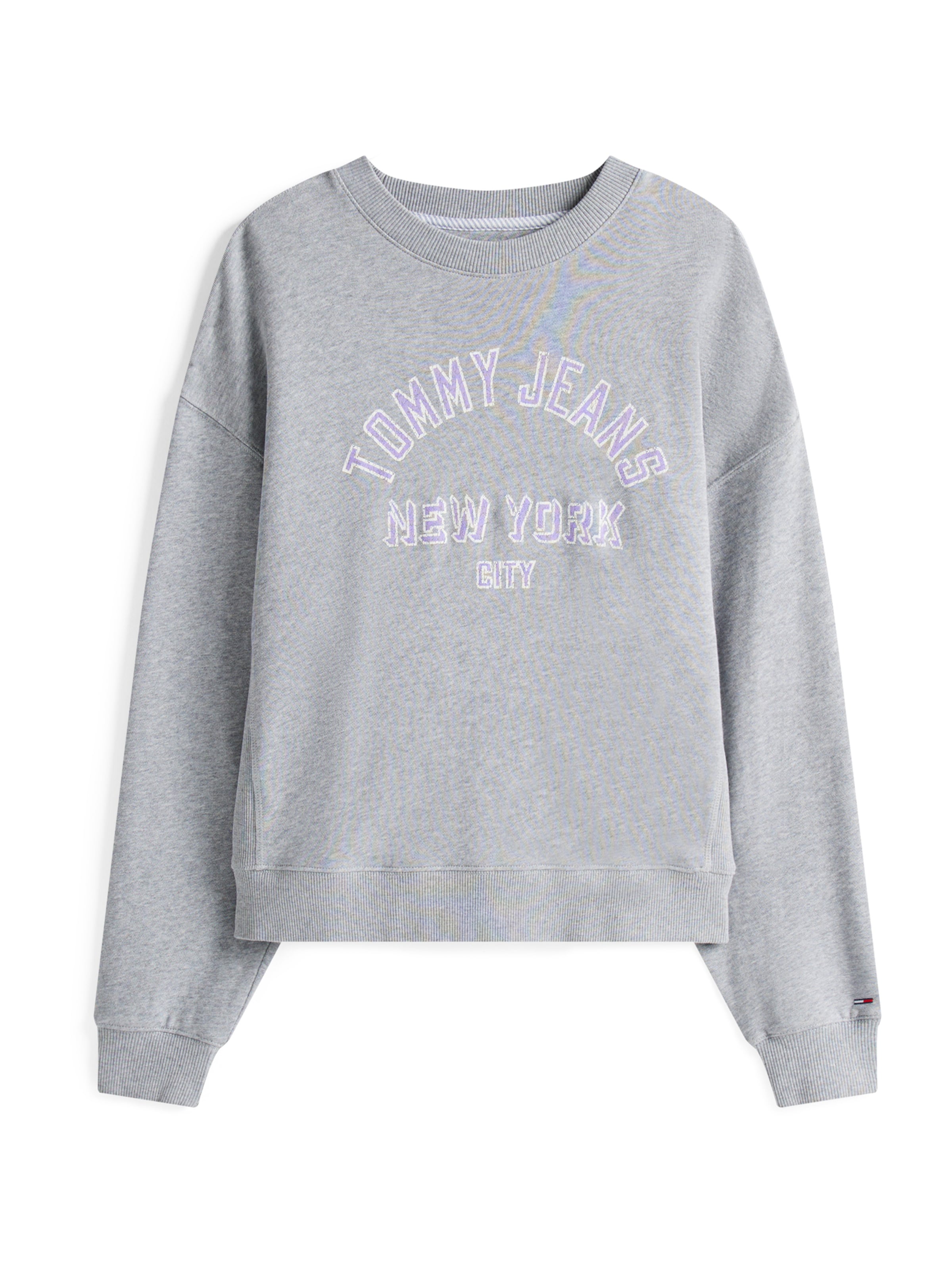 Tommy Jeans Sweatshirt in Grijs: voorkant