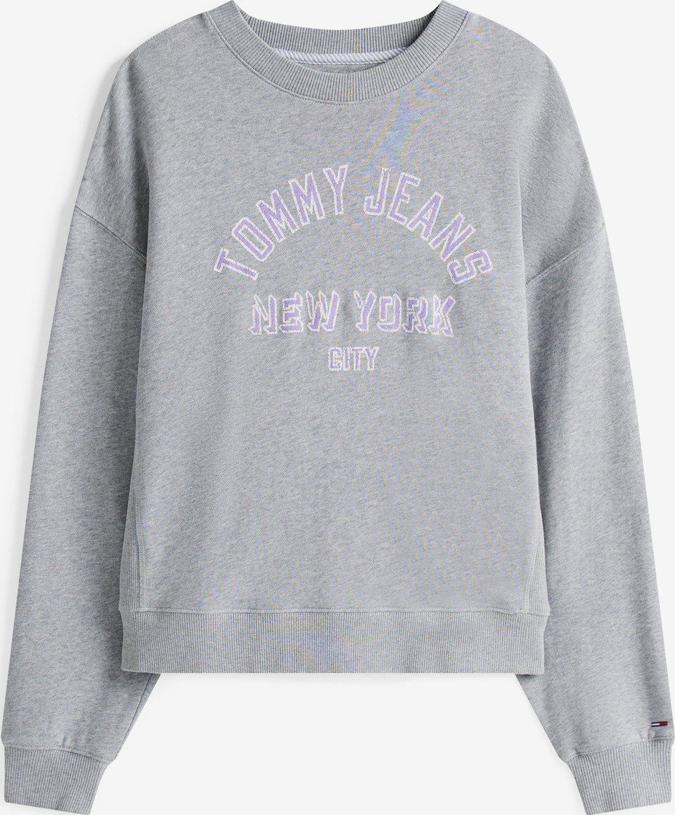 Bluză de molton de la Tommy Jeans pe gri: față