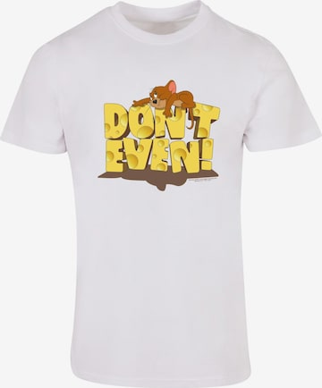 ABSOLUTE CULT Shirt 'Tom And Jerry - Don't Even' in Wit: voorkant