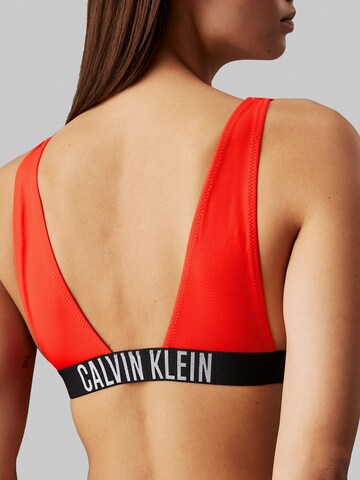 Calvin Klein Swimwear Triangel Bikinitop 'Intense Power' in Rood