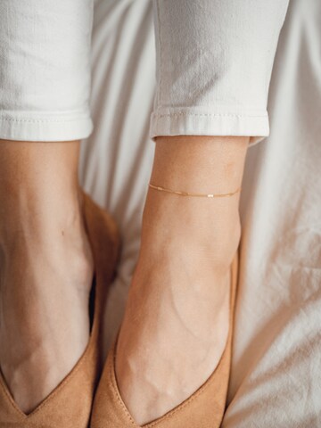 Hey Happiness - Joyería para pies 'Flat Links' en oro: frente