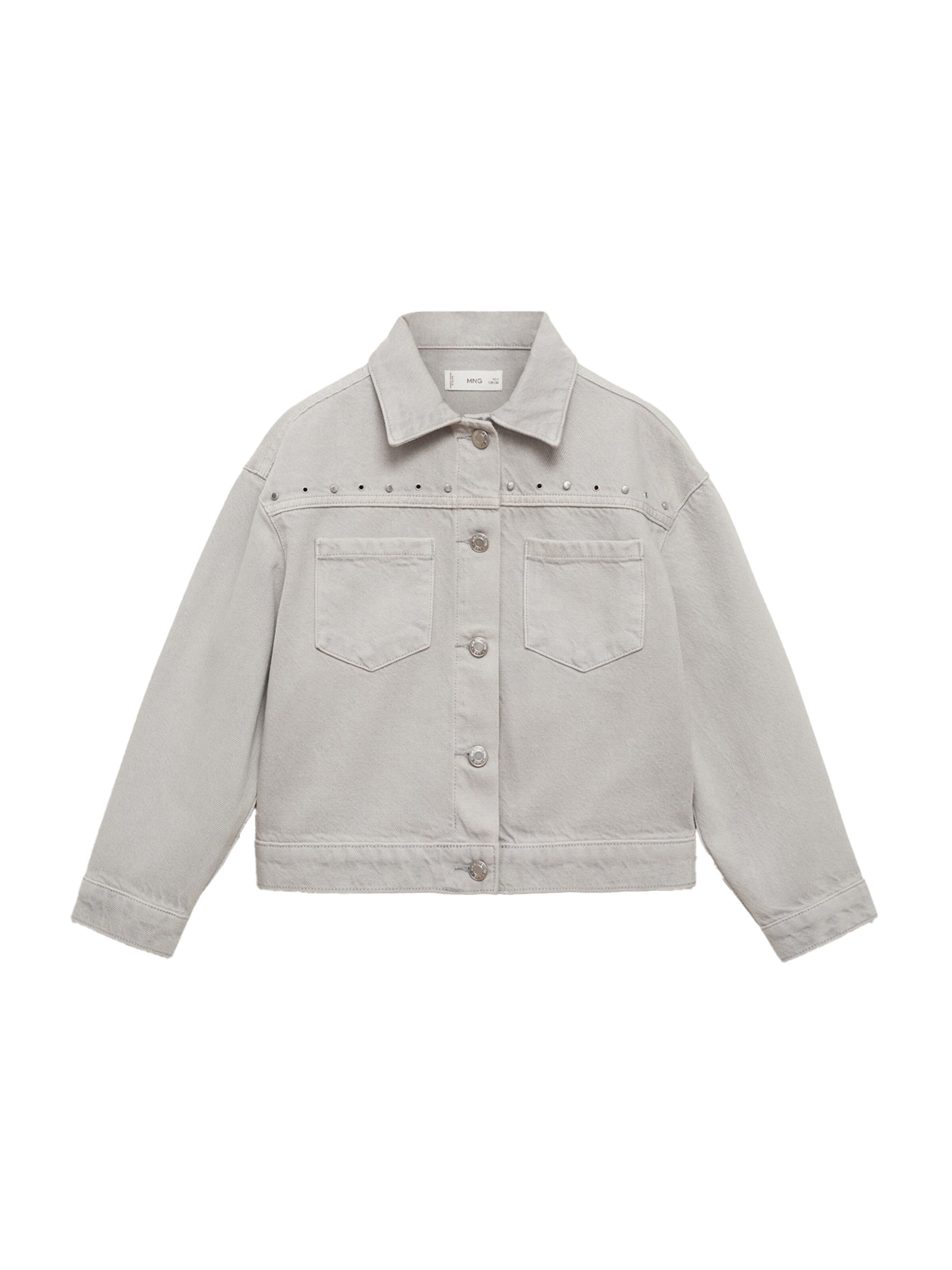 MANGO KIDS Přechodná bunda 'Vega' – šedá: přední strana