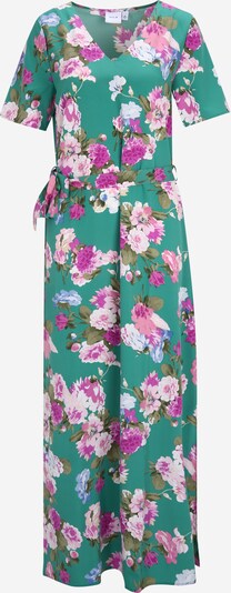 Vila Tall Kleid in hellblau / grün / dunkelgrün / pitaya / weiß, Produktansicht