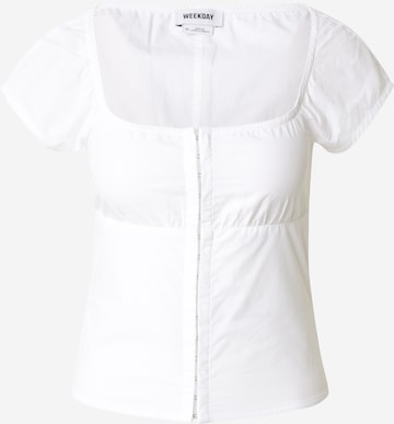 WEEKDAYBluza 'Elsa' - bijela boja: prednji dio
