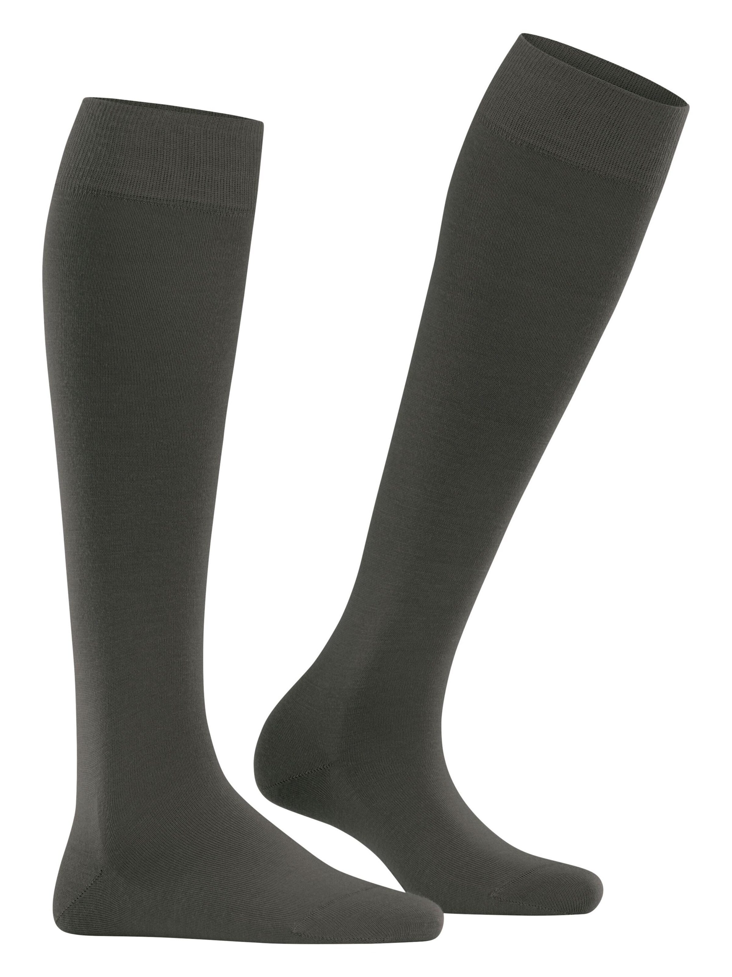 FALKE Knee High Socks 'Softmerino' in Green: front