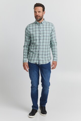 FQ1924 Regular fit Button Up Shirt 'YUNUS' in Blue