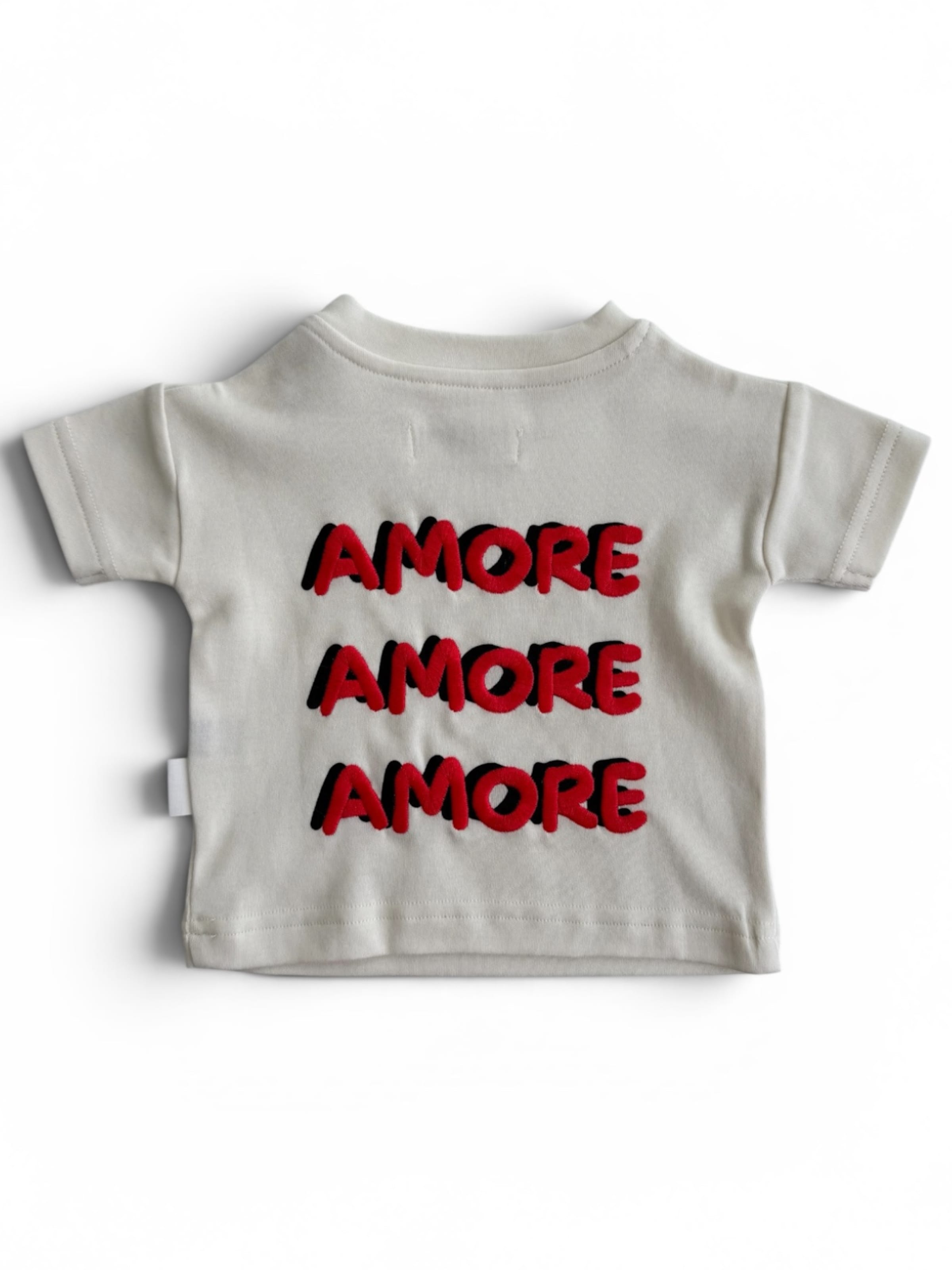 KURTI & FRIEDA Shirt 'Amore Print' in Beige: front