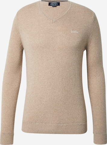 Superdry Sweter 'Essential' w kolorze beżowy: przód