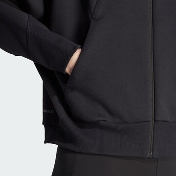 ADIDAS SPORTSWEAR Athletic Zip-Up Hoodie 'Z.N.E.' in Black