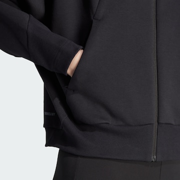 ADIDAS SPORTSWEAR Athletic Zip-Up Hoodie 'Z.N.E.' in Black