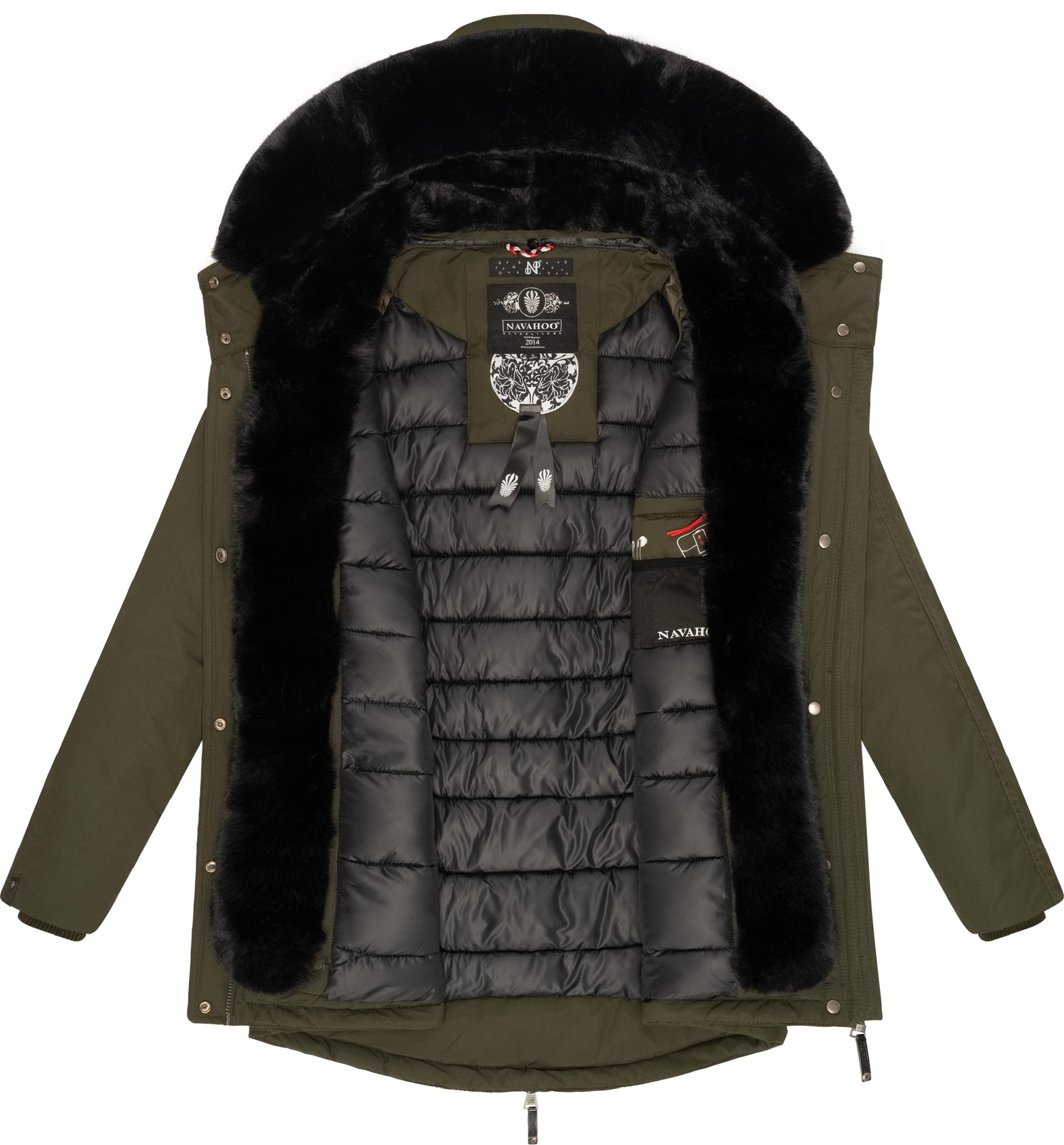 Parka de iarnă 'Sweety Deluxe' de la NAVAHOO pe verde