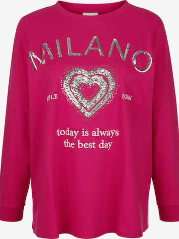 MIAMODA Sweatshirt in Roze: voorkant