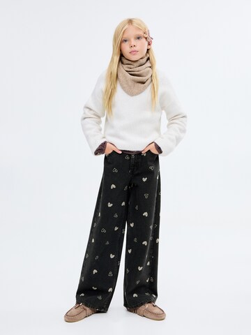 MANGO KIDSWide Leg/ Široke nogavice Traperice 'MILA' - crna boja