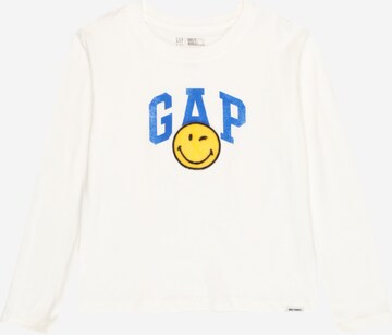 GAP Sweatshirt 'SMILEY50 LS INTRV GR T - NOV' in White: front