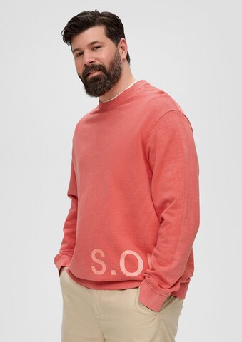 s.Oliver Men Big Sizes Sweatshirt in Orange: front