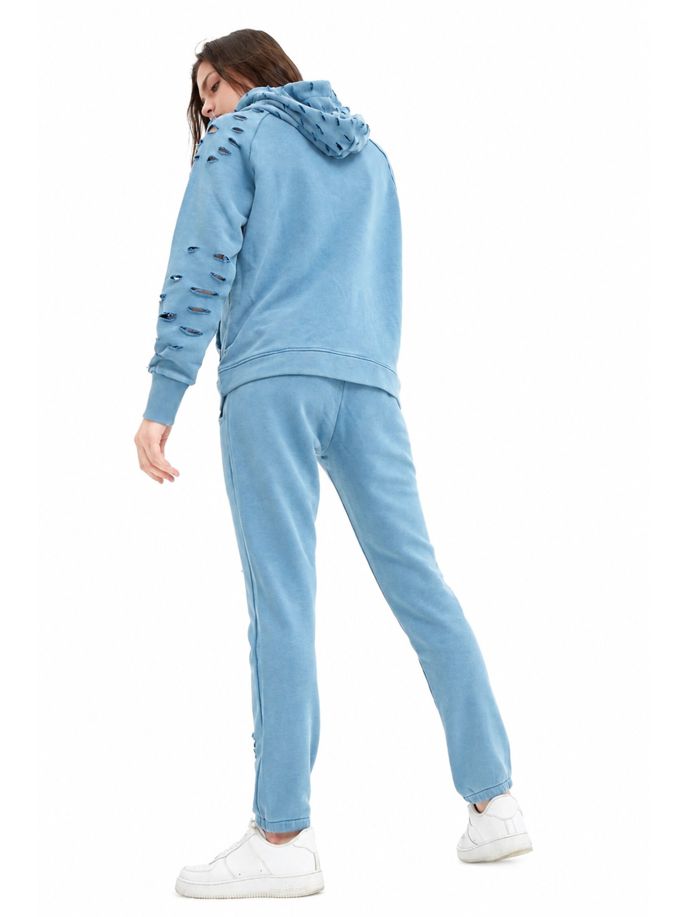SCR. Sweatshirt 'NIRORA HOODIE' i blå