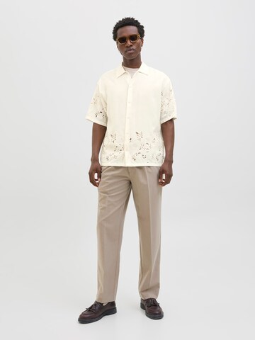 JACK & JONES Comfort fit Button Up Shirt 'JPRBLAJosh' in White