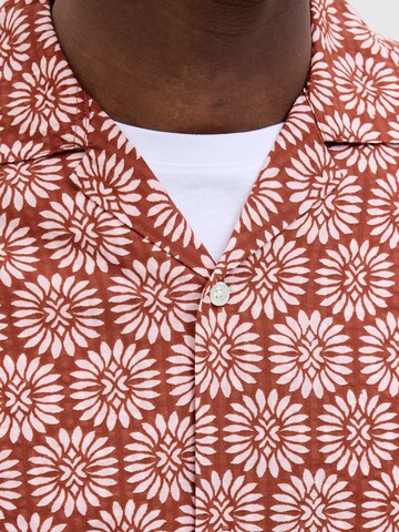 JACK & JONES Классический крой Рубашка 'JORSeersucker' в Коричневый