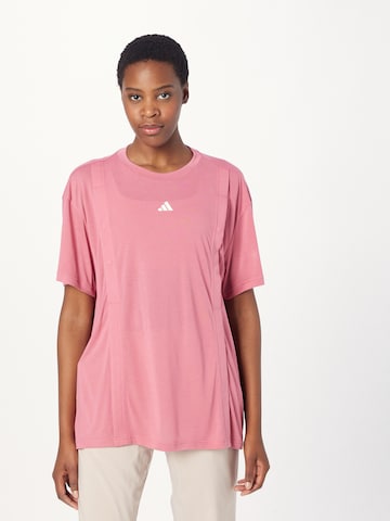 T-shirt fonctionnel 'Essentials' ADIDAS PERFORMANCE en rose : devant