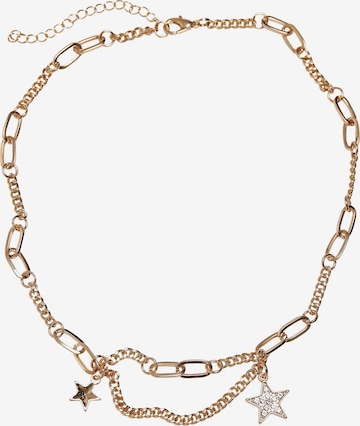 Urban Classics Necklace 'Crystal Stars' in Gold: front